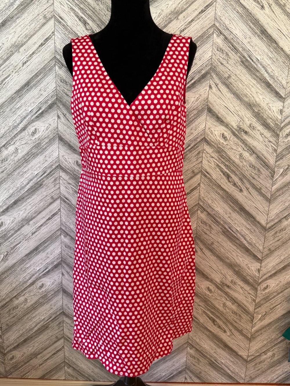 SPENSE Polka Dot Dress, Red/White, size 14